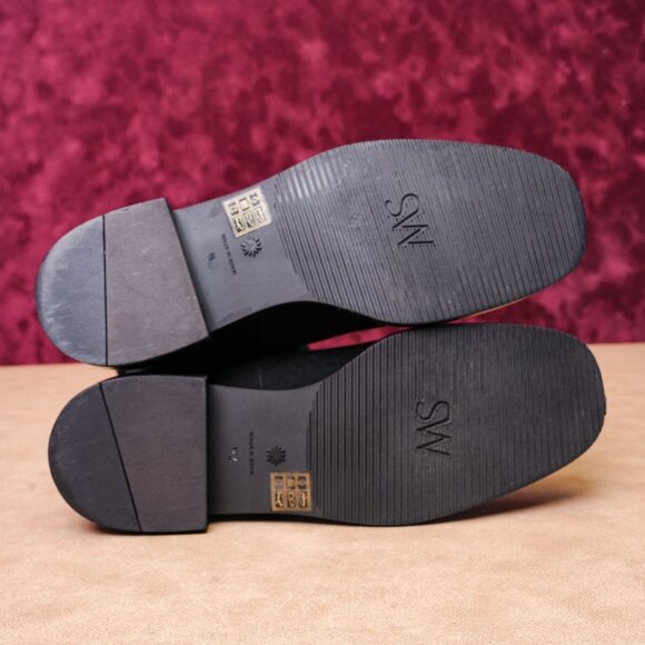 Stuart Weitzman Women Tieland Slip-on Black Suede Dress OTK Back Tie Boots sz 7. - Picture 5 of 9